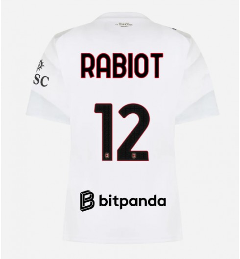 AC Milan Adrien Rabiot #12 Venkovní Dres pro Dámské 2026-27 Krátký Rukáv AC Milan Adrien Rabiot #12 Venkovní Dres pro Dámské 2026-27 Krátký Rukáv
